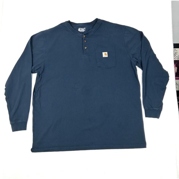 CARARTT Long Sleeve Relaxed Fit Button down Pocket Logo Men's 2XL Tall - Picture 1 of 5